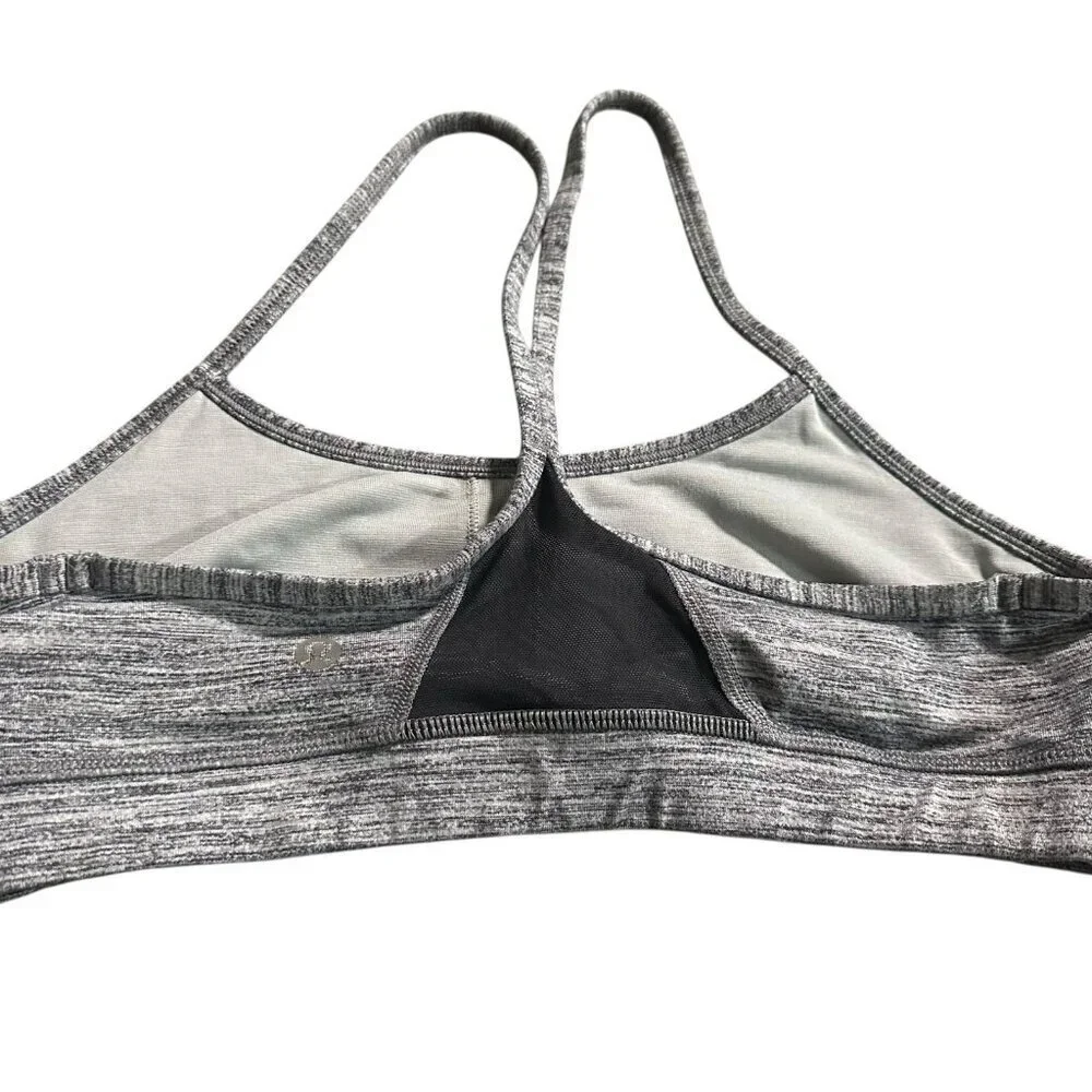Lululemon Flow Y Sports Bra Women's Size 8 Heather Gray Bralette Not Padded